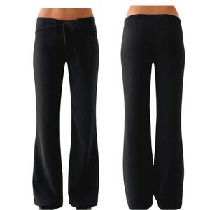 Peppermayo Houston Tie Front Pants  Black Size 4 NEW NWT